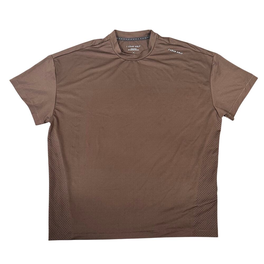 I love Ugly Men's Active Lewi Tee Brown Size S
